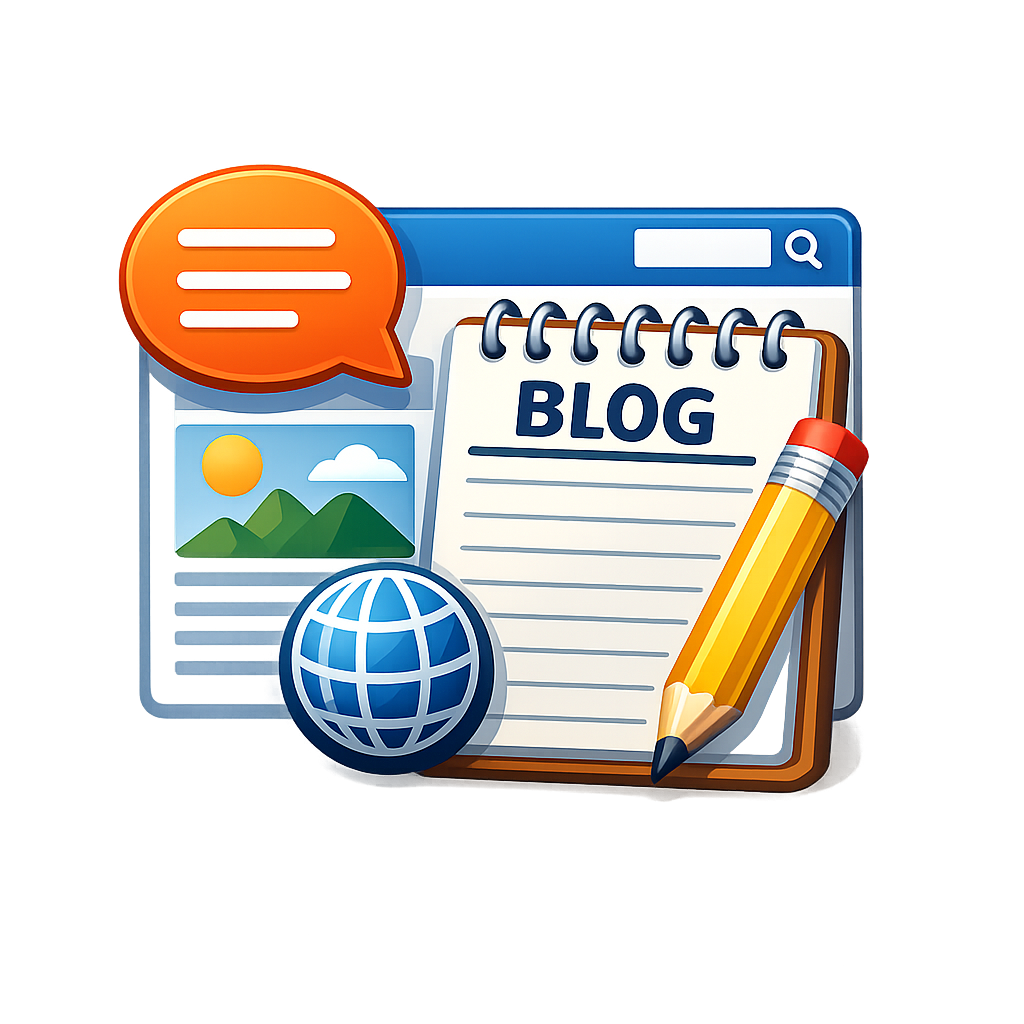 Illustrated blog icon